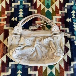 Fossil Cream Leather Shoulder Bag